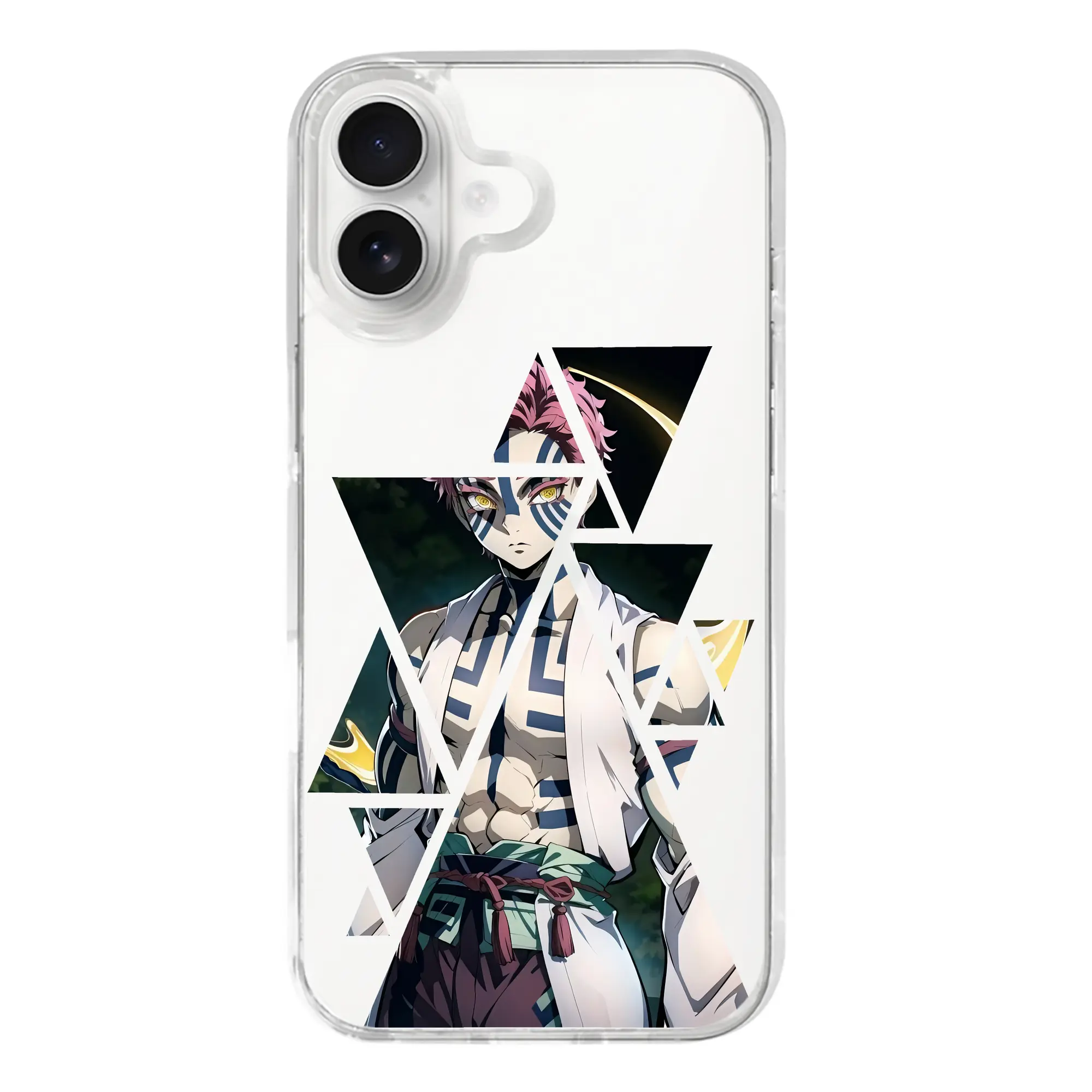 鬼滅の刃 グッズ,猗窩座 - iPhone 17シリーズ 透明スマホケース – 薄型・耐衝撃・精密フィット保護カバー